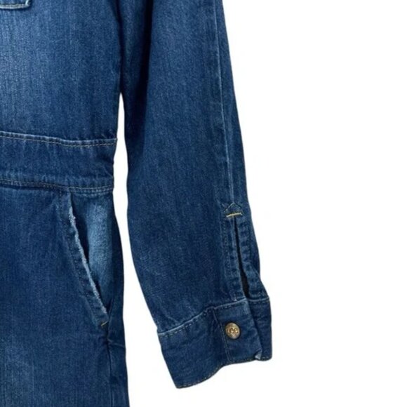 Free People X Lee Union-All Denim Jumpsuit - Blue - Size Medium - Picture 7 of 11